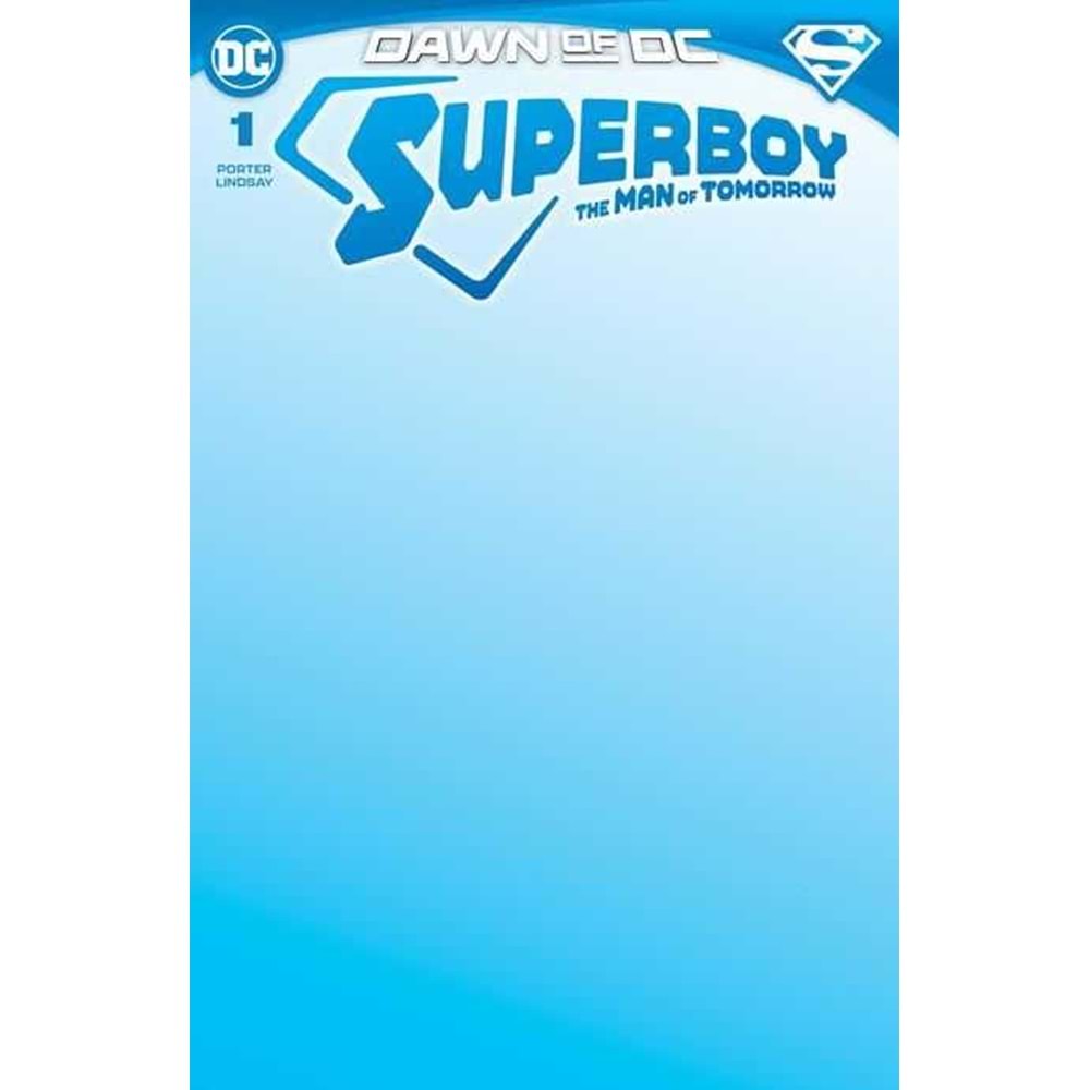SUPERBOY THE MAN OF TOMORROW # 1 (OF 6) COVER D BLANK CARD STOCK VARIANT