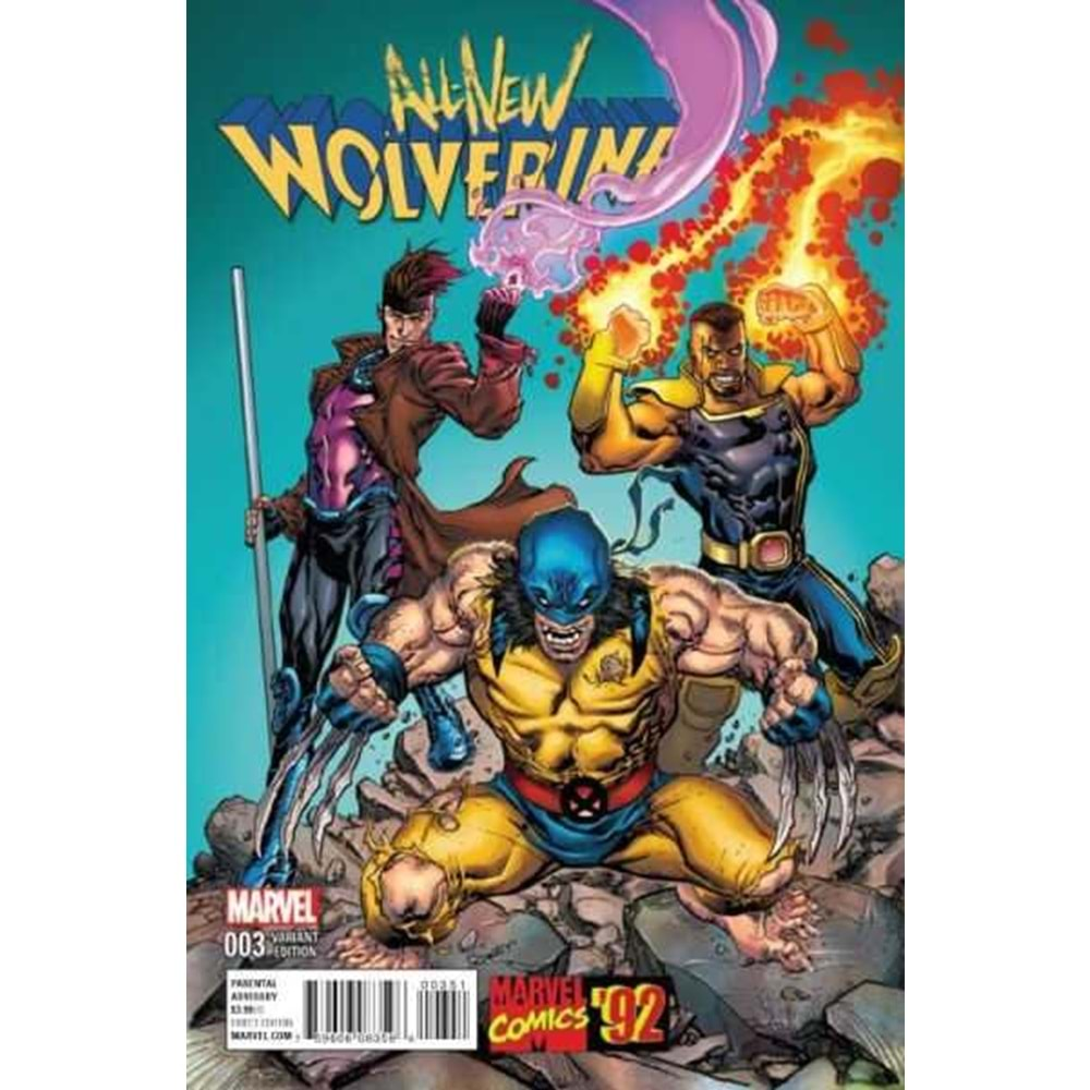 ALL NEW WOLVERINE # 3 1:20 RANEY MARVEL 92 VARIANT