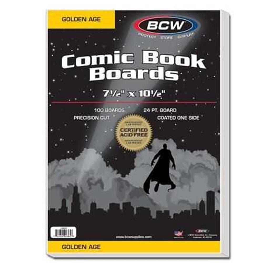 BCW GOLDEN AGE COMIC BOARDS (PACK OF 100)