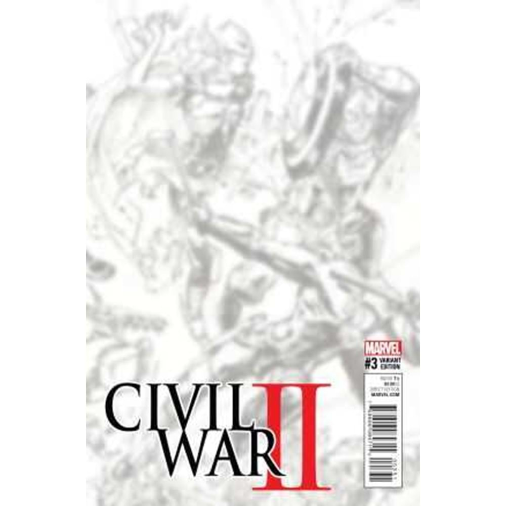 CIVIL WAR II # 3 KIM JUNG GI BLACK & WHITE CONNECTING VIRGIN VARIANT