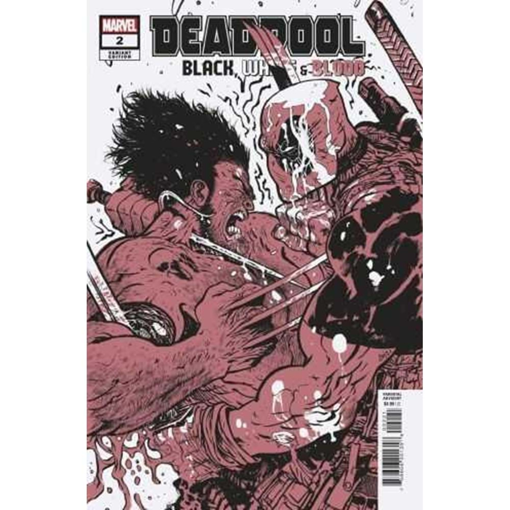 DEADPOOL BLACK WHITE BLOOD # 2 (OF 4) WARREN JOHNSON VARIANT