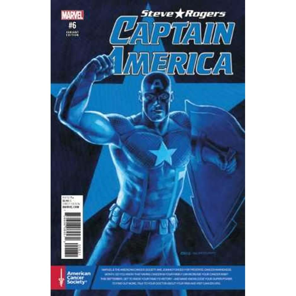 CAPTAIN AMERICA STEVE ROGERS # 6 HILDEBRANDT CANCER AWARENESS VARIANT