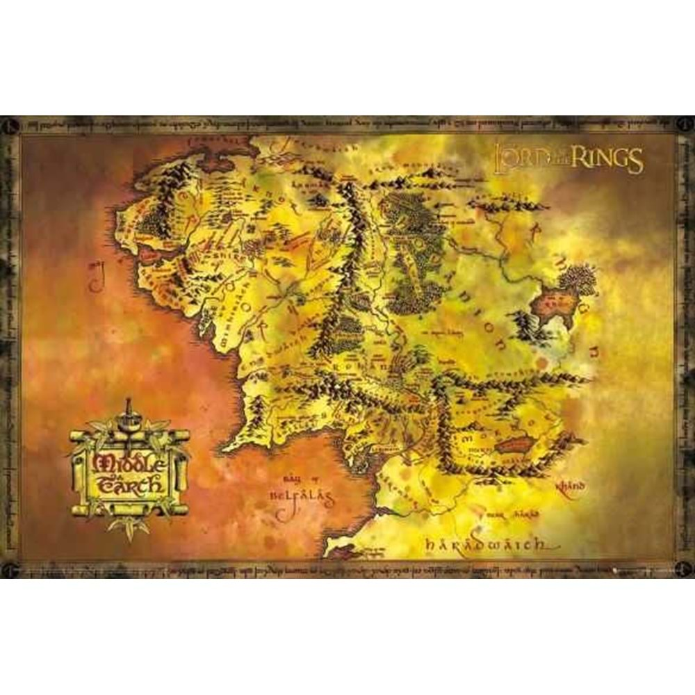 LORD OF THE RINGS MAP POSTER