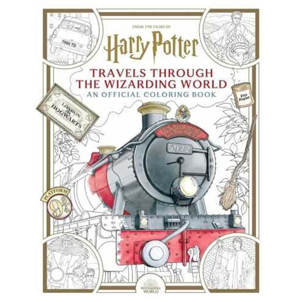 FROM THE FILMS OF HARRY POTTER TRAVELS THROUGH THE WIZARDING WORLD AN OFFICIAL COLORING BOOK TPB