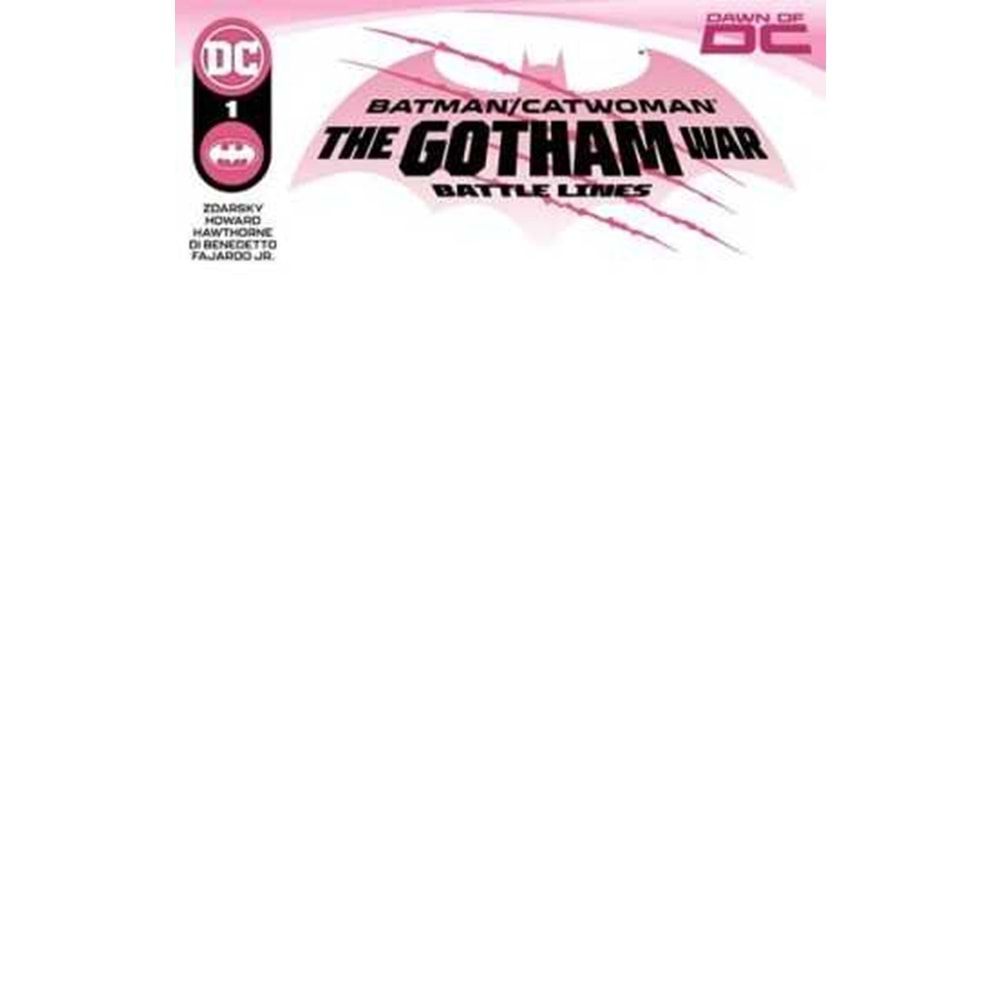 BATMAN CATWOMAN THE GOTHAM WAR BATTLE LINES # 1 (ONE SHOT) COVER D BLANK CARD STOCK VARIANT