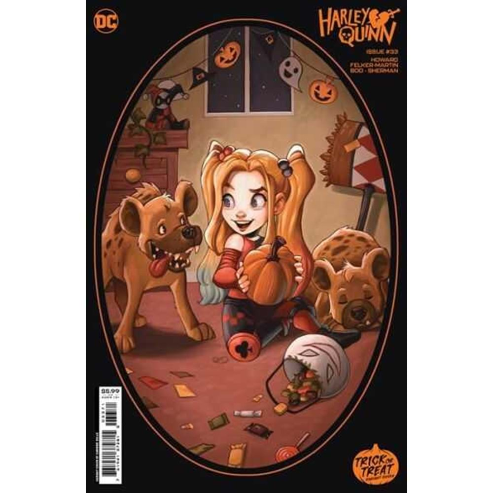 HARLEY QUINN (2021) # 33 COVER F CHRISSIE ZULLO TRICK OR TREAT CARD STOCK VARIANT