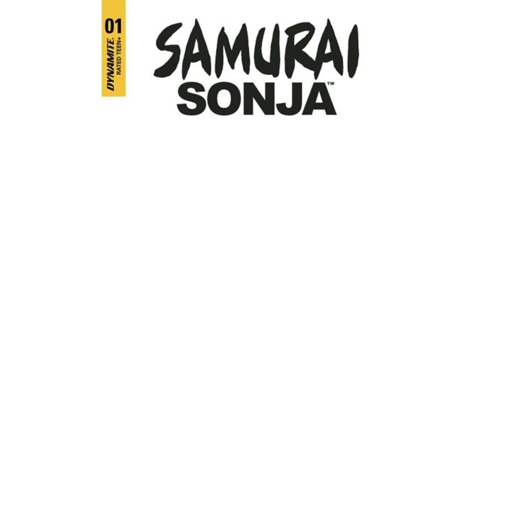 SAMURAI SONJA # 1 COVER F BLANK AUTHENTIX