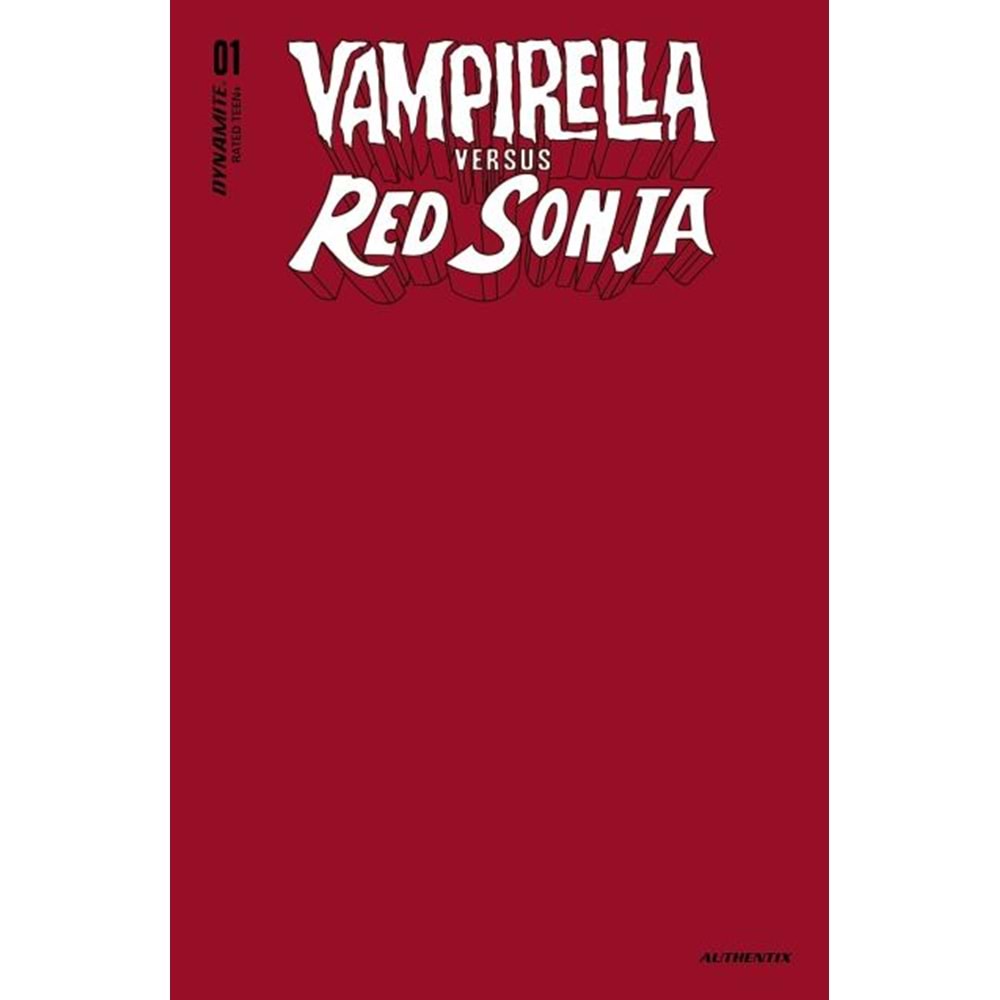 VAMPIRELLA VS RED SONJA # 1 COVER S FOC VAMPIRE BLOOD RED BLANK