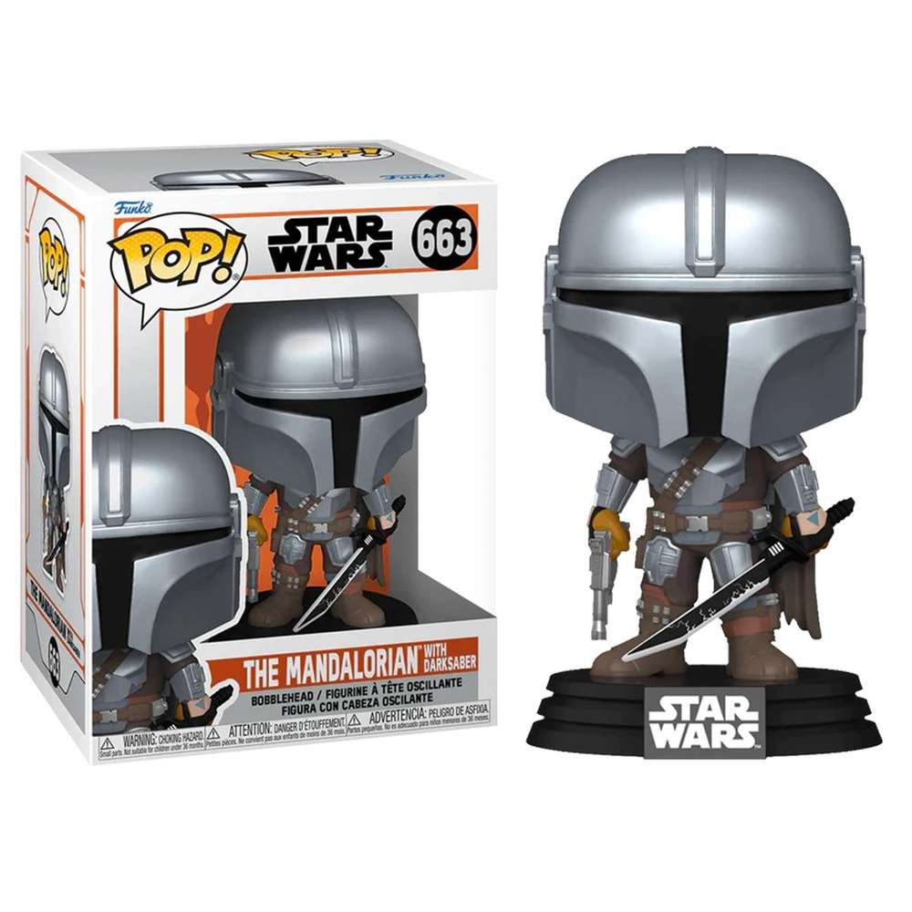FUNKO POP STAR WARS THE MANDALORIAN WITH DARKSABER