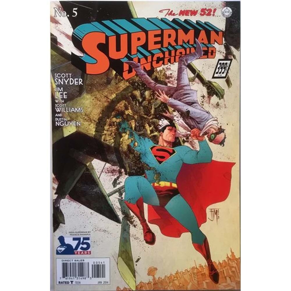 SUPERMAN UNCHAINED # 5 1:100 75TH ANNIVERSARY 1930S FRANCIS MANAPUL VARIANT