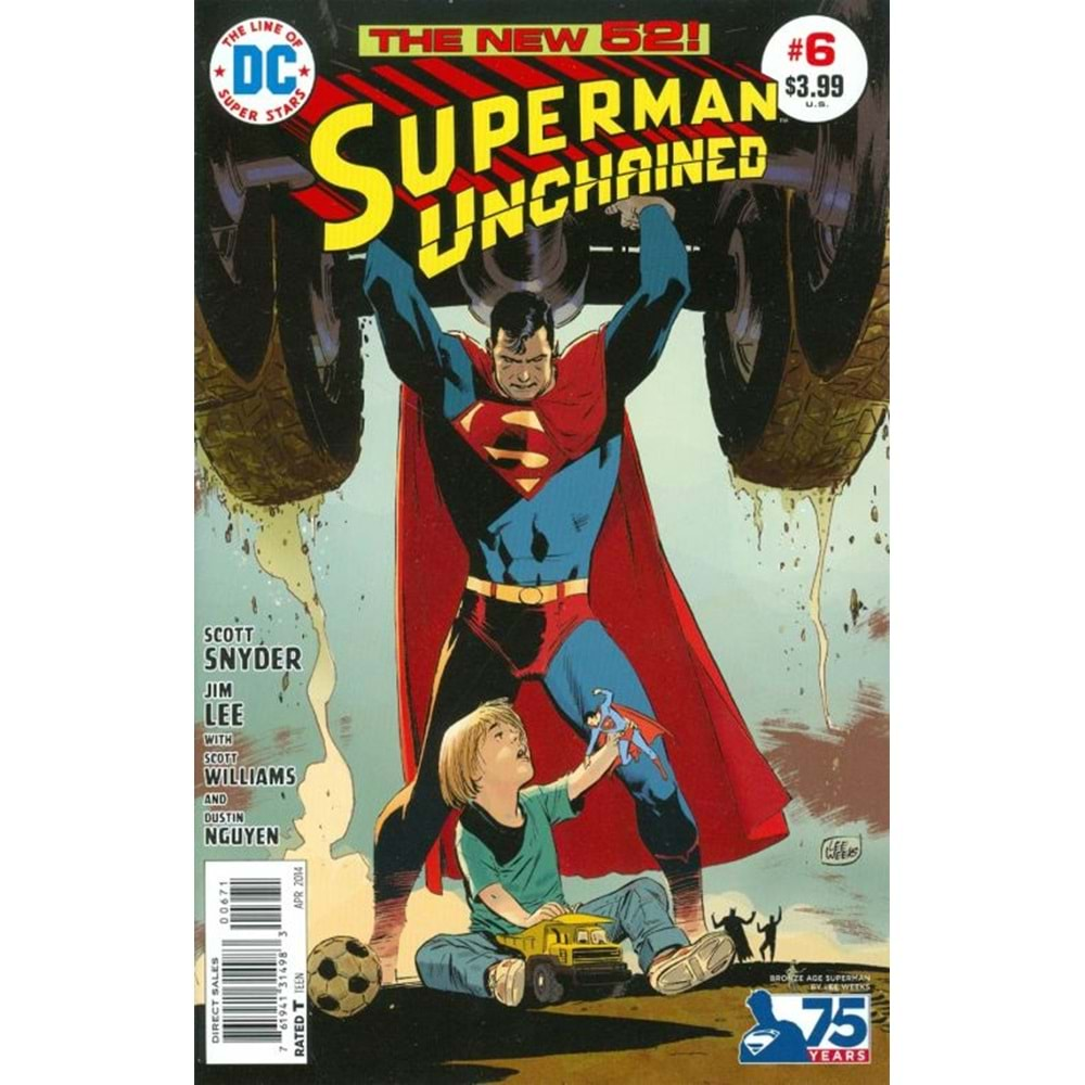 SUPERMAN UNCHAINED # 6 1:50 75TH ANNIVERSARY BRONZE AGE LEE WEEKS VARIANT