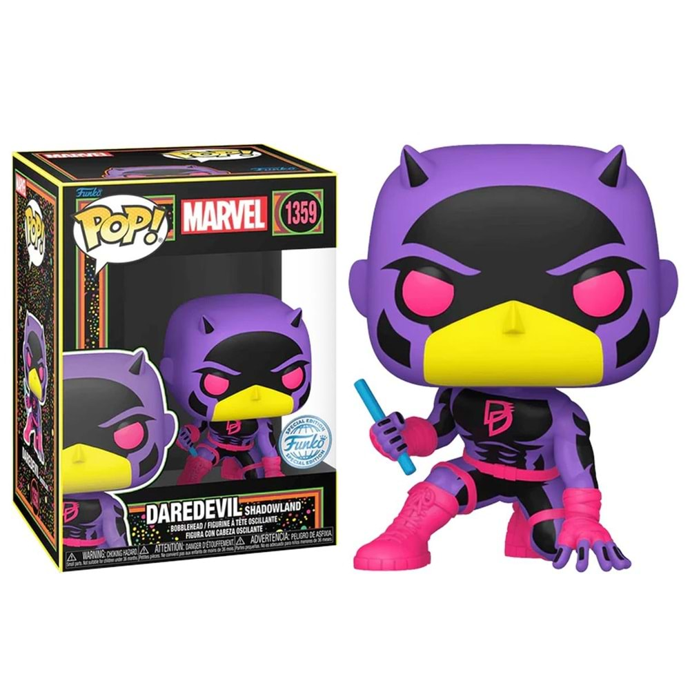 FUNKO POP MARVEL DAREDEVIL SHADOWLAND BLACKLIGHT SPECIAL EDITION