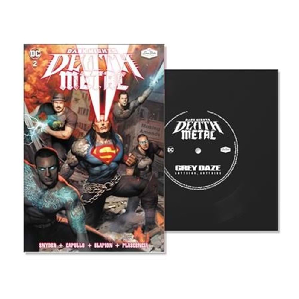 DARK NIGHTS DEATH METAL # 2 SOUNDTRACK SPECIAL EDITION GREY DAZE WITH FLEXI SINGLE FEATURING ANYTHING ANYTHING