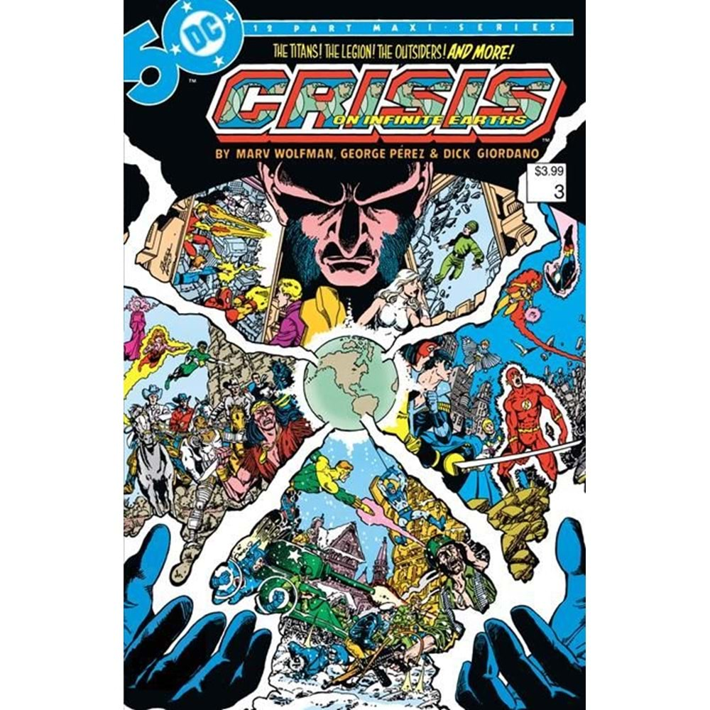 CRISIS ON INFINITE EARTHS # 3 (OF 12) FACSIMILE EDITION COVER A GEORGE PEREZ