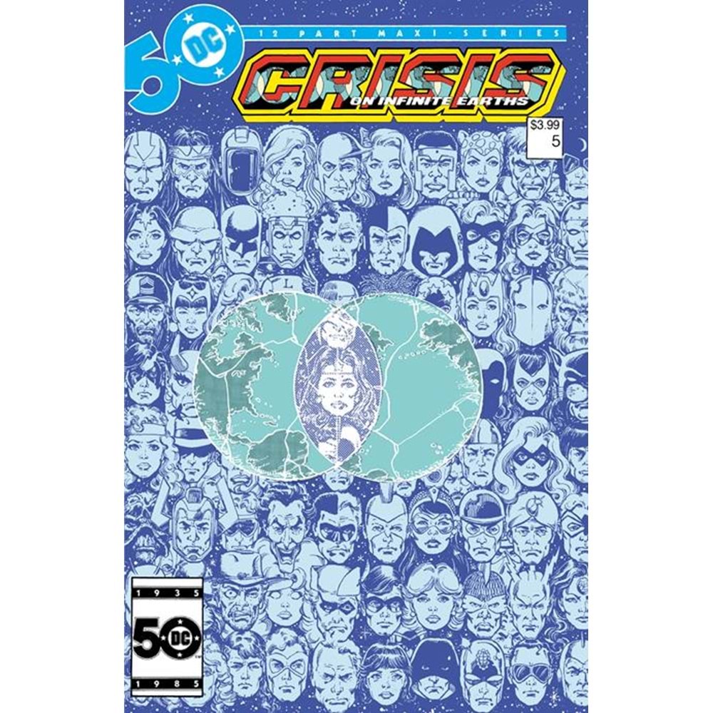 CRISIS ON INFINITE EARTHS # 5 (OF 12) FACSIMILE EDITION COVER A GEORGE PEREZ