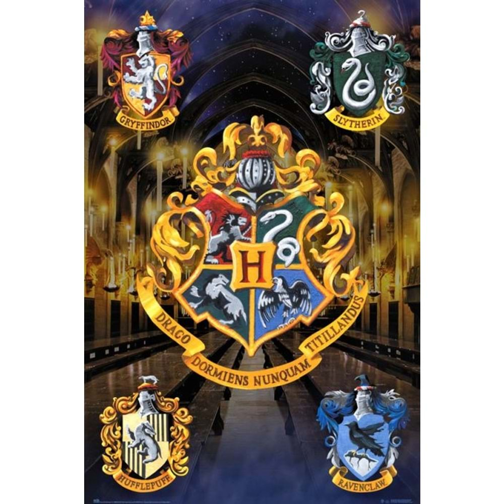 HARRY POTTER SCHOOL LOGOS POSTER