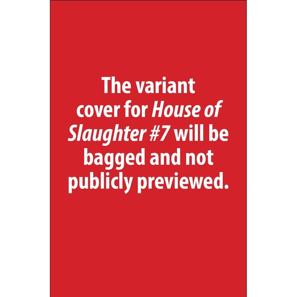 HOUSE OF SLAUGHTER # 7 COVER C BODYBAG KAGO VARIANT