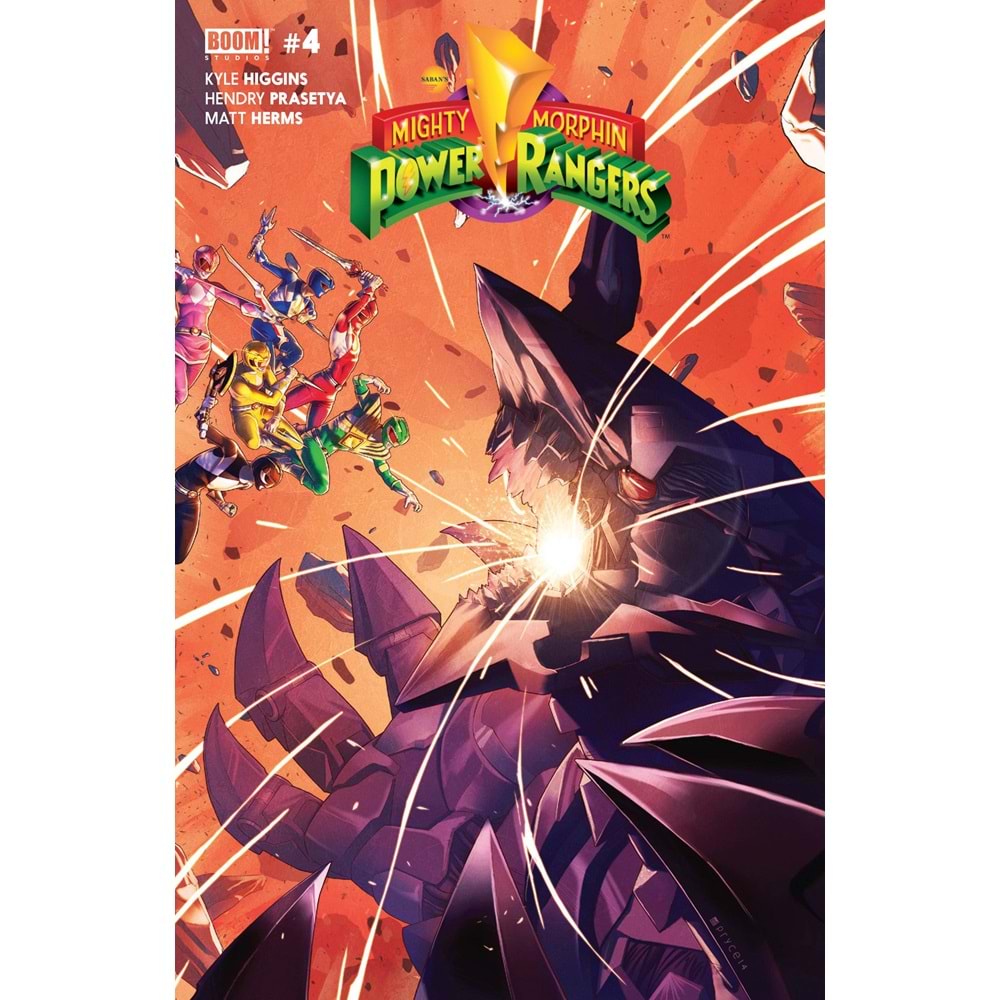 MIGHTY MORPHIN POWER RANGERS # 4 COVER A CAMPBELL