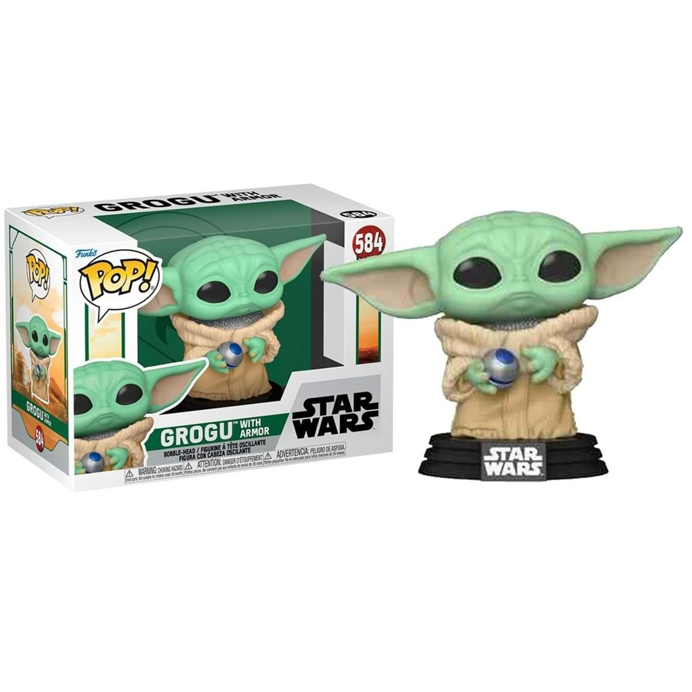 FUNKO POP STAR WARS THE MANDALORIAN GROGU WITH ARMOR 584