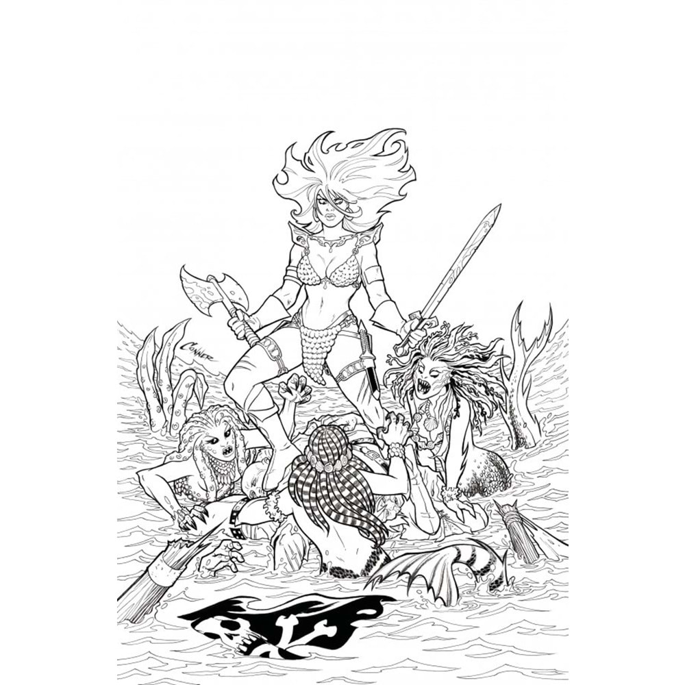 INVINCIBLE RED SONJA # 1 1:40 CONNER LINE ART VIRGIN VARIANT