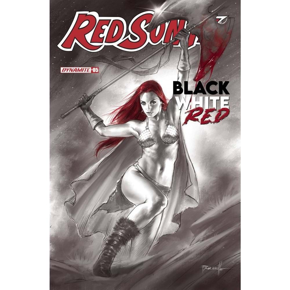 RED SONJA BLACK WHITE RED # 5 COVER A PARRILLO