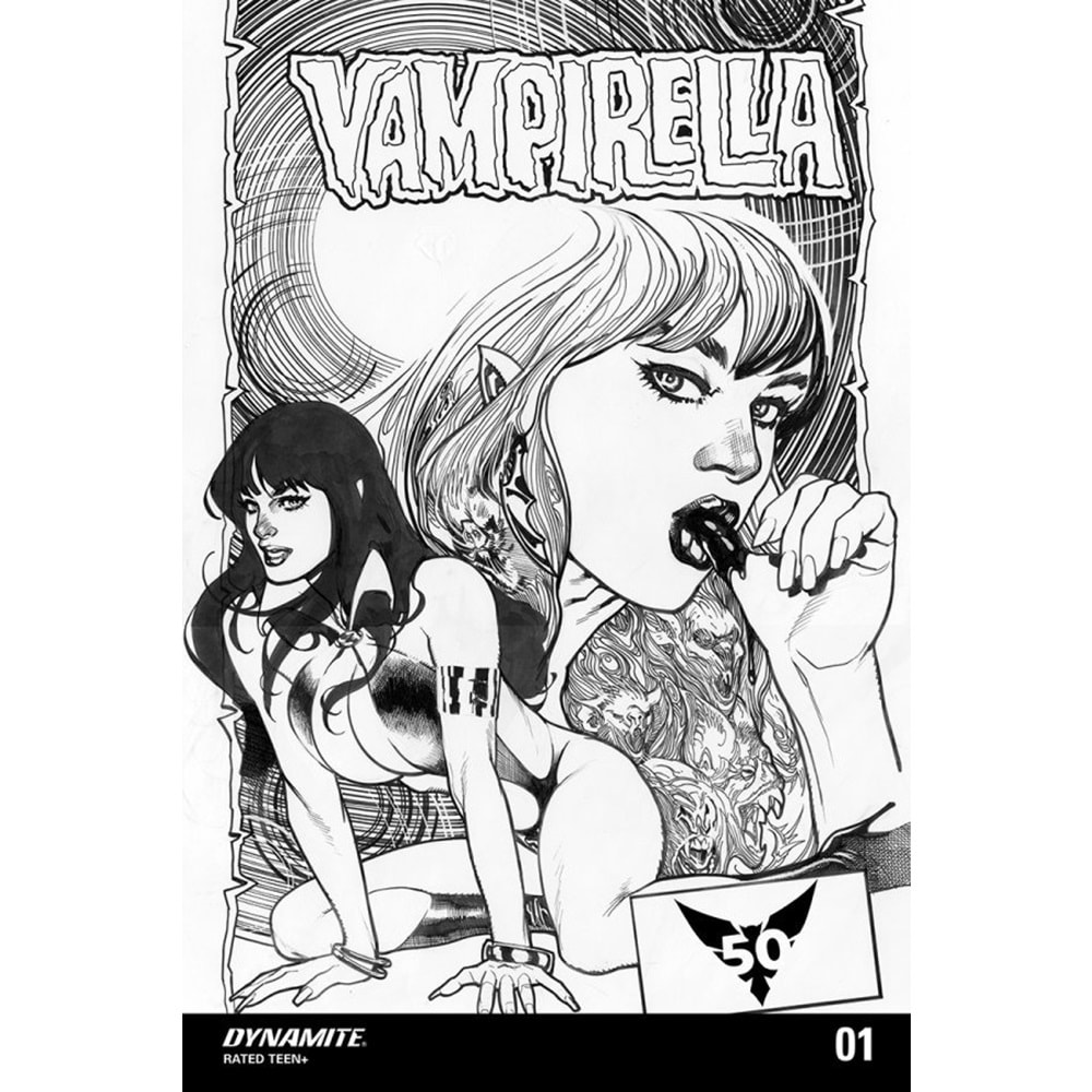 VAMPIRELLA (2019) # 1 1:20 HUGHES BLACK&WHITE