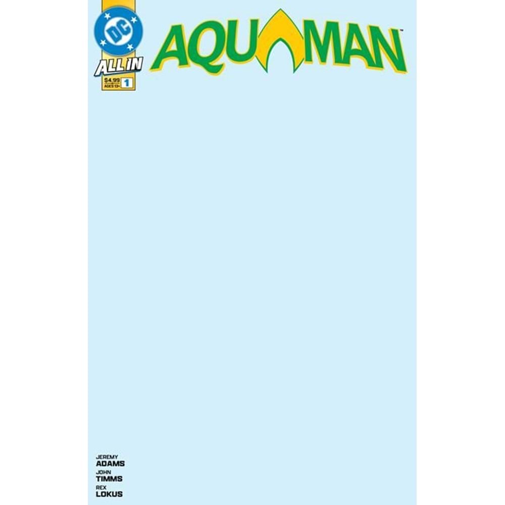 AQUAMAN (2025) # 1 COVER E BLANK CARD STOCK VARIANT