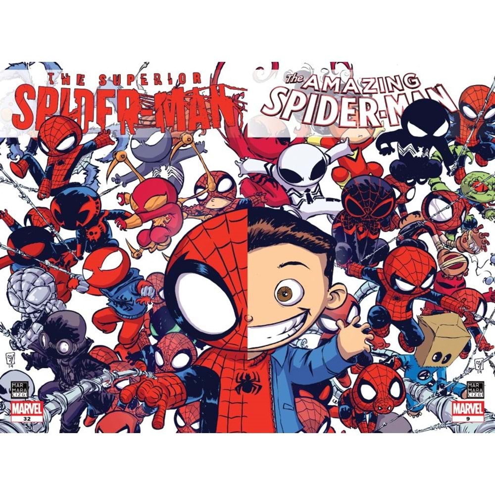 SUPERIOR SPIDER-MAN SAYI 32 AMAZING SPIDER-MAN SAYI 9 SKOTTIE YOUNG VARYANT KAPAK SETİ