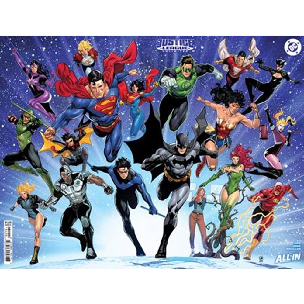 JUSTICE LEAGUE UNLIMITED # 1 COVER H DANIEL SAMPERE WRAPAROUND RAISED UV FOIL VARIANT
