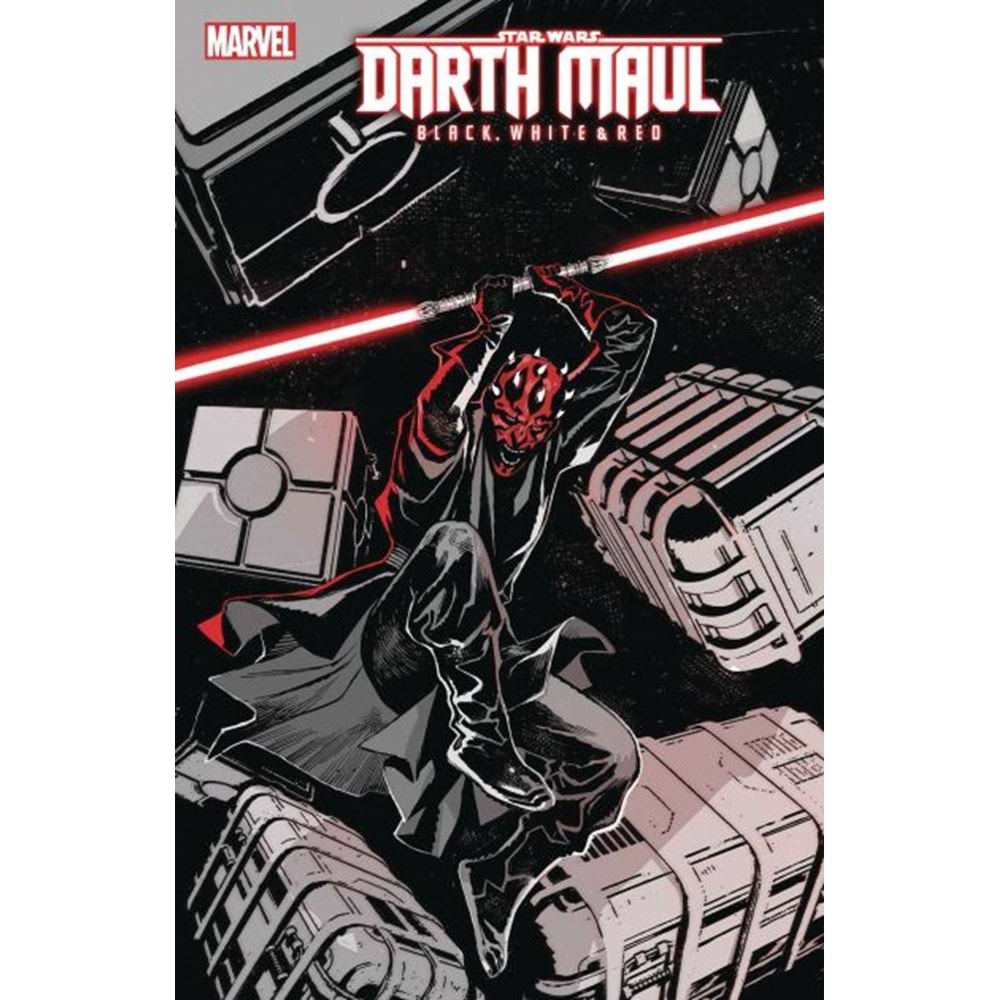 STAR WARS DARTH MAUL BLACK WHITE RED # 3