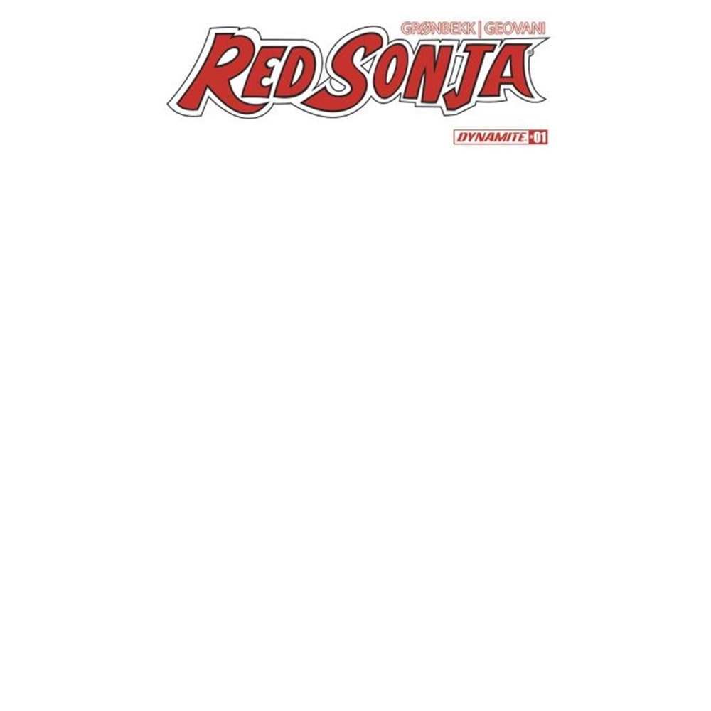 RED SONJA (2023) # 1 COVER J BLANK