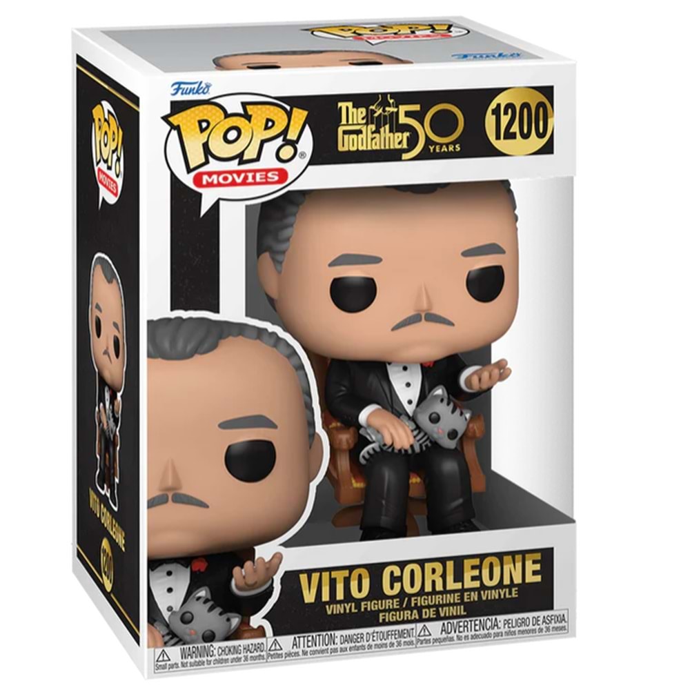 FUNKO POP MOVIES THE GODFATHER 50TH ANNIVERSARY VITO CORLEONE WITH CAT 1200