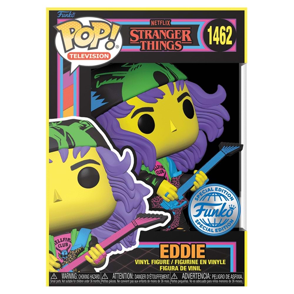 FUNKO POP STRANGER THINGS EDDIE WITH GUITAR BLACKLIGHT 1462