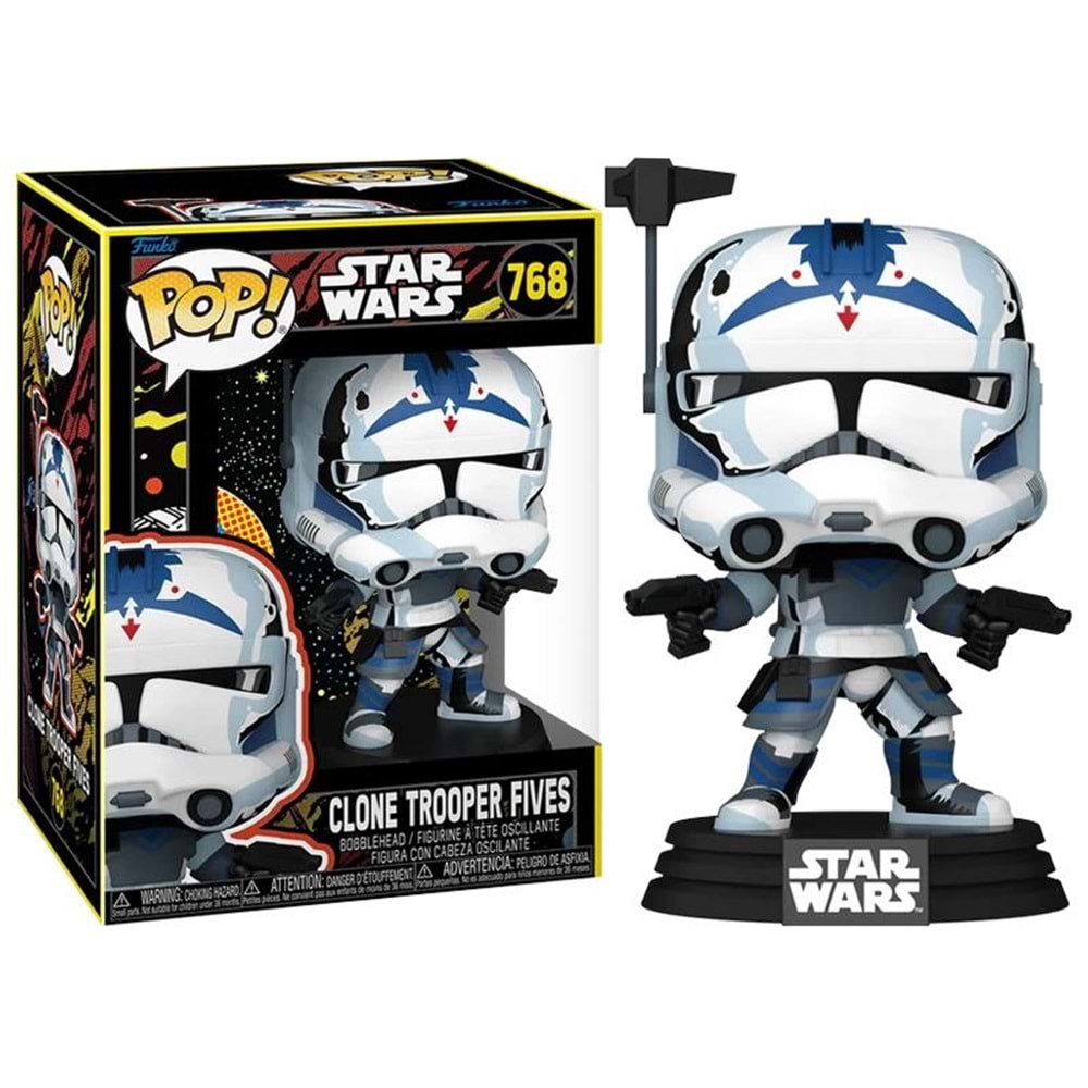 FUNKO POP DISNEY STAR WARS CLONE TROOPER FIVES RETRO 768
