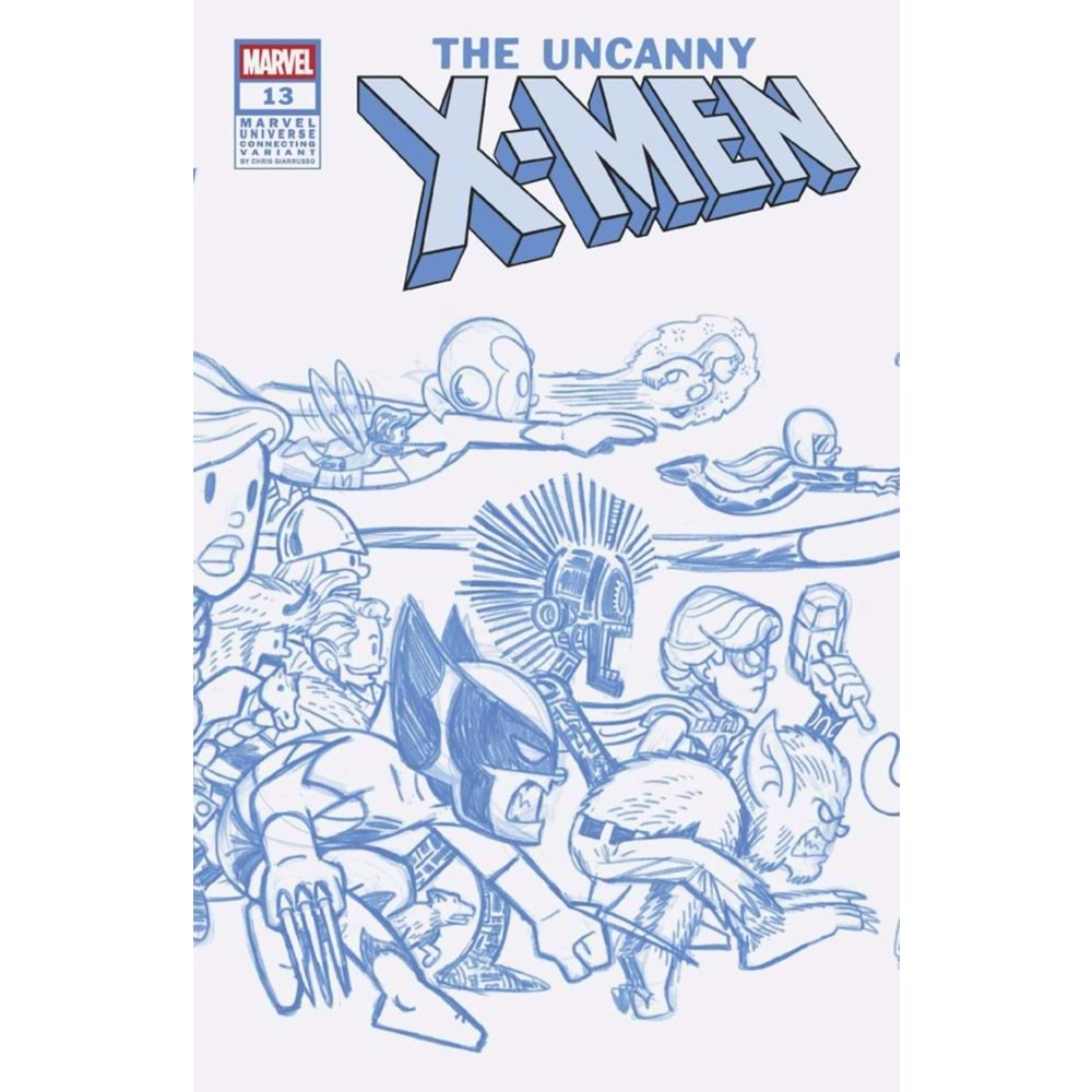 UNCANNY X-MEN (2024) # 13 1:50 CHRIS GIARRUSSO CONNECTING BLUE LINE SKETCH VARIANT