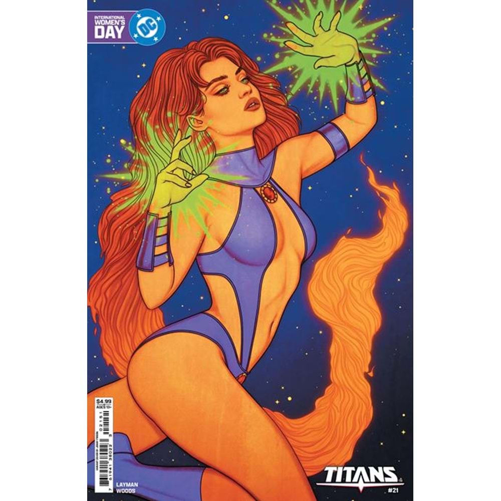 TITANS (2023) # 21 COVER E JENNY FRISON INTERNATIONAL WOMENS DAY STARFIRE CARD STOCK VARIANT