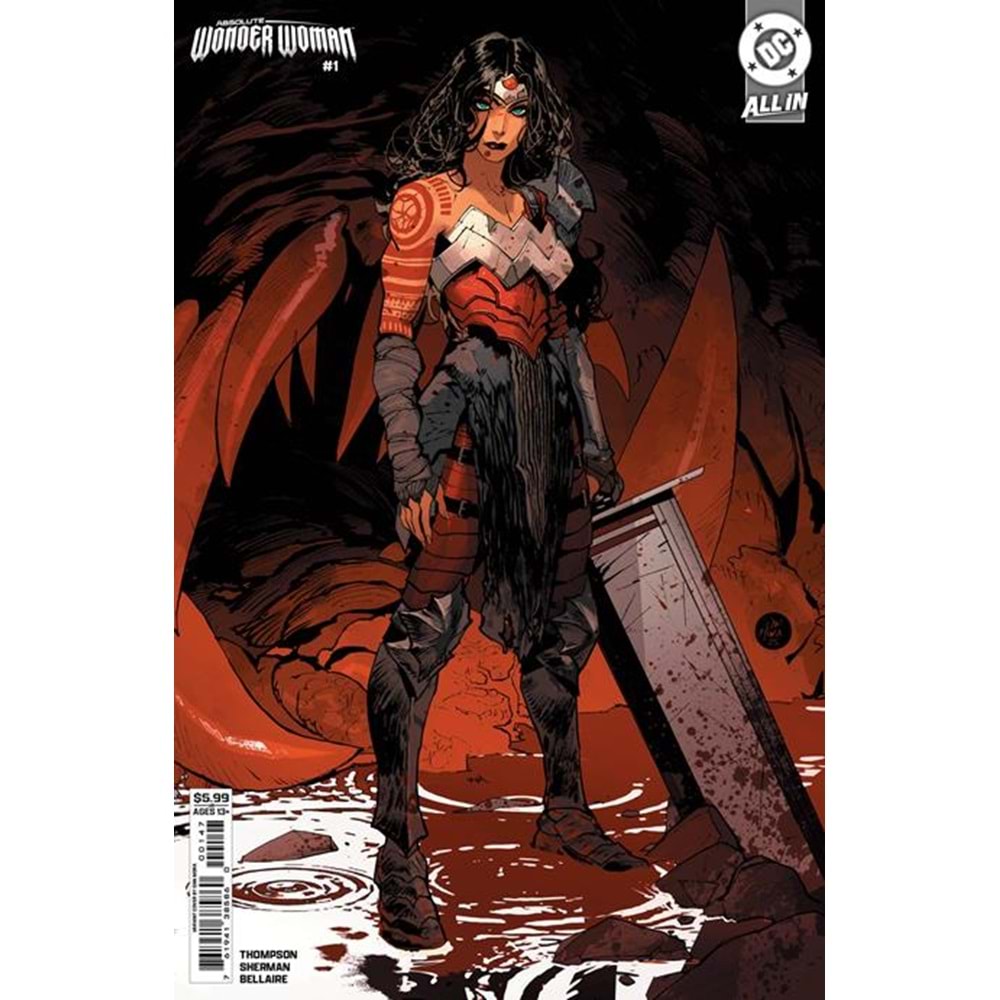 ABSOLUTE WONDER WOMAN # 1 FIFTH PRINTING COVER B DAN MORA CARD STOCK VARIANT