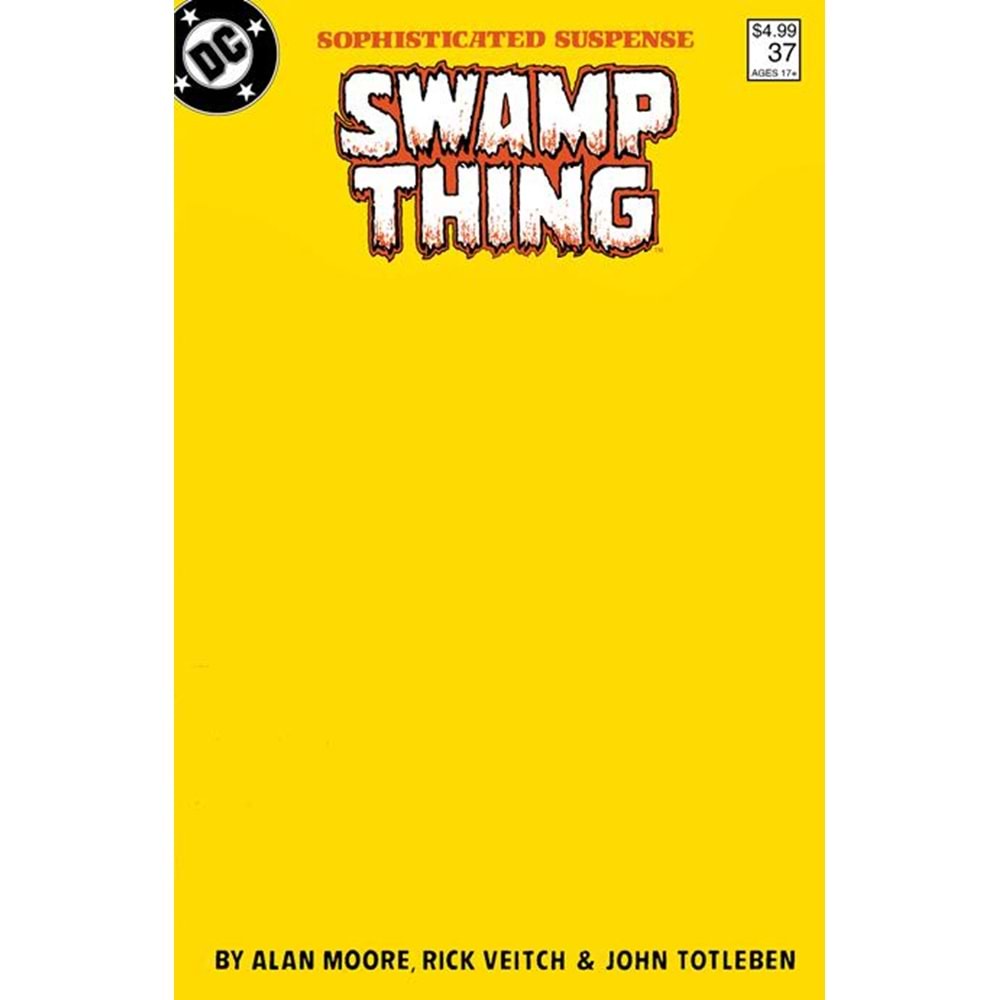 SAGA OF THE SWAMP THING #37 FACSIMILE EDITION COVER E BLANK CARD STOCK VARIANT