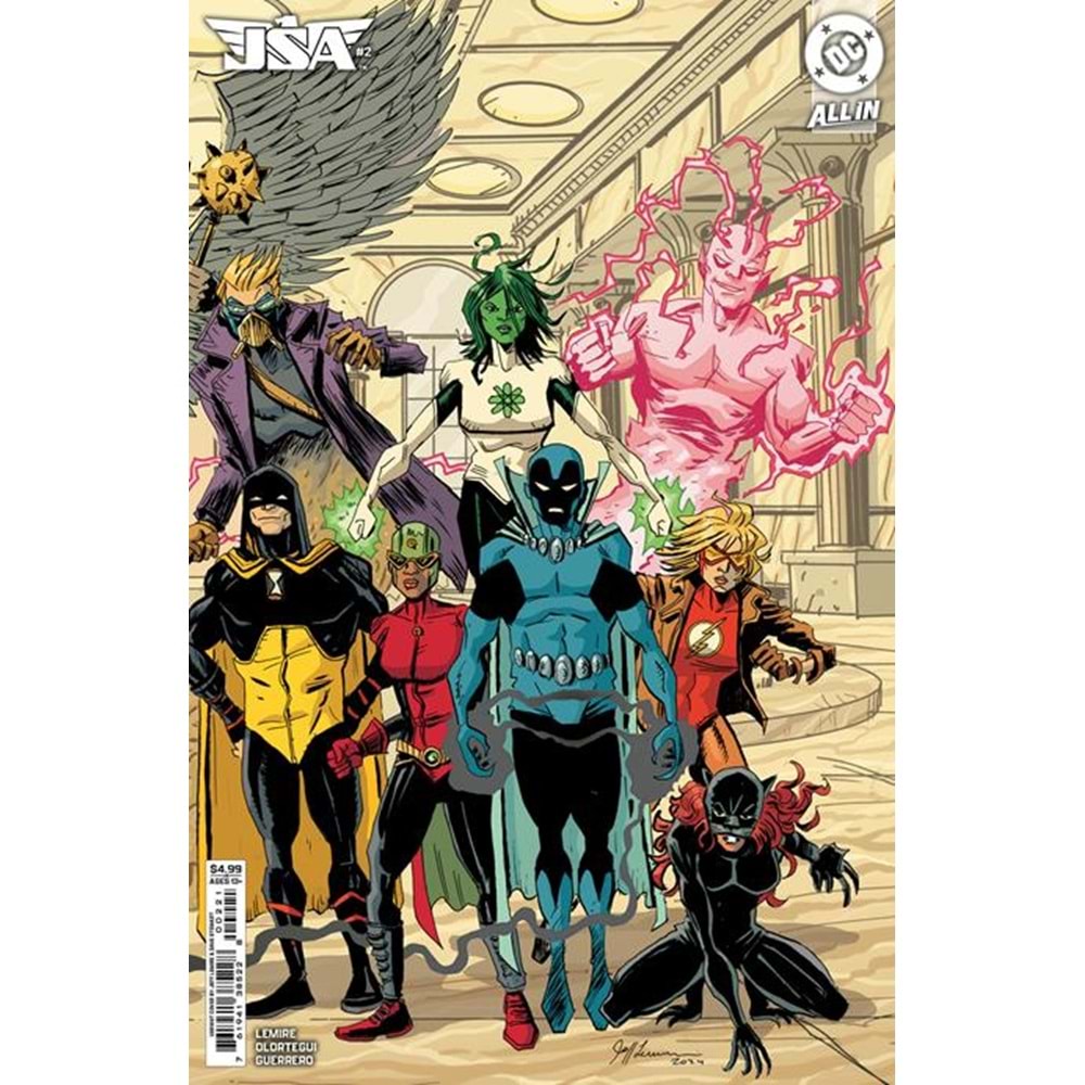 JSA (2024) # 2 COVER B JEFF LEMIRE CONNECTING CARD STOCK VARIANT