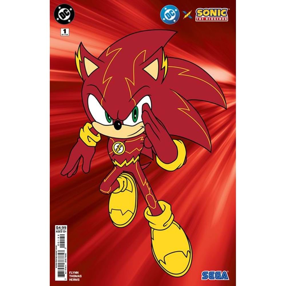 DC X SONIC THE HEDGEHOG #1 (OF 5) SECOND PRINTING COVER B FLASH CARD STOCK VARIANT