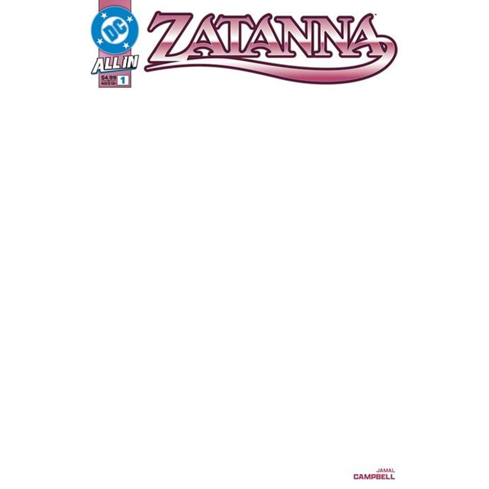 ZATANNA (2025) #1 (OF 6) COVER E BLANK CARD STOCK VARIANT