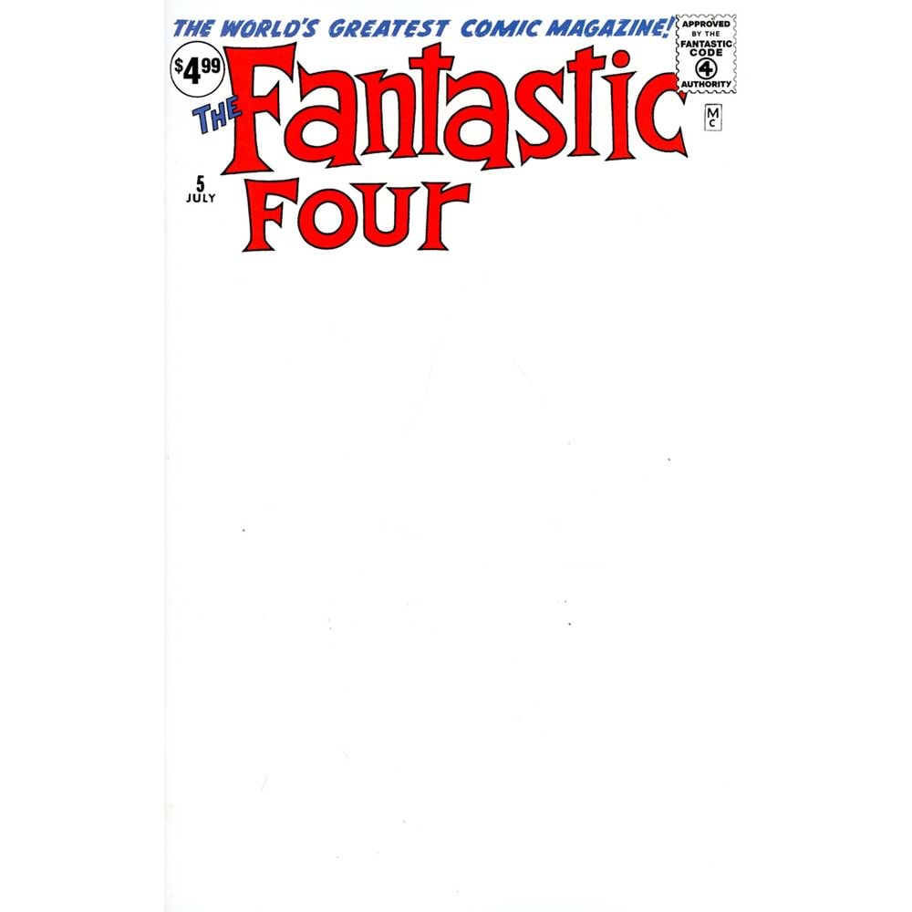 FANTASTIC FOUR # 5 FACSIMILE EDITION BLANK VARIANT
