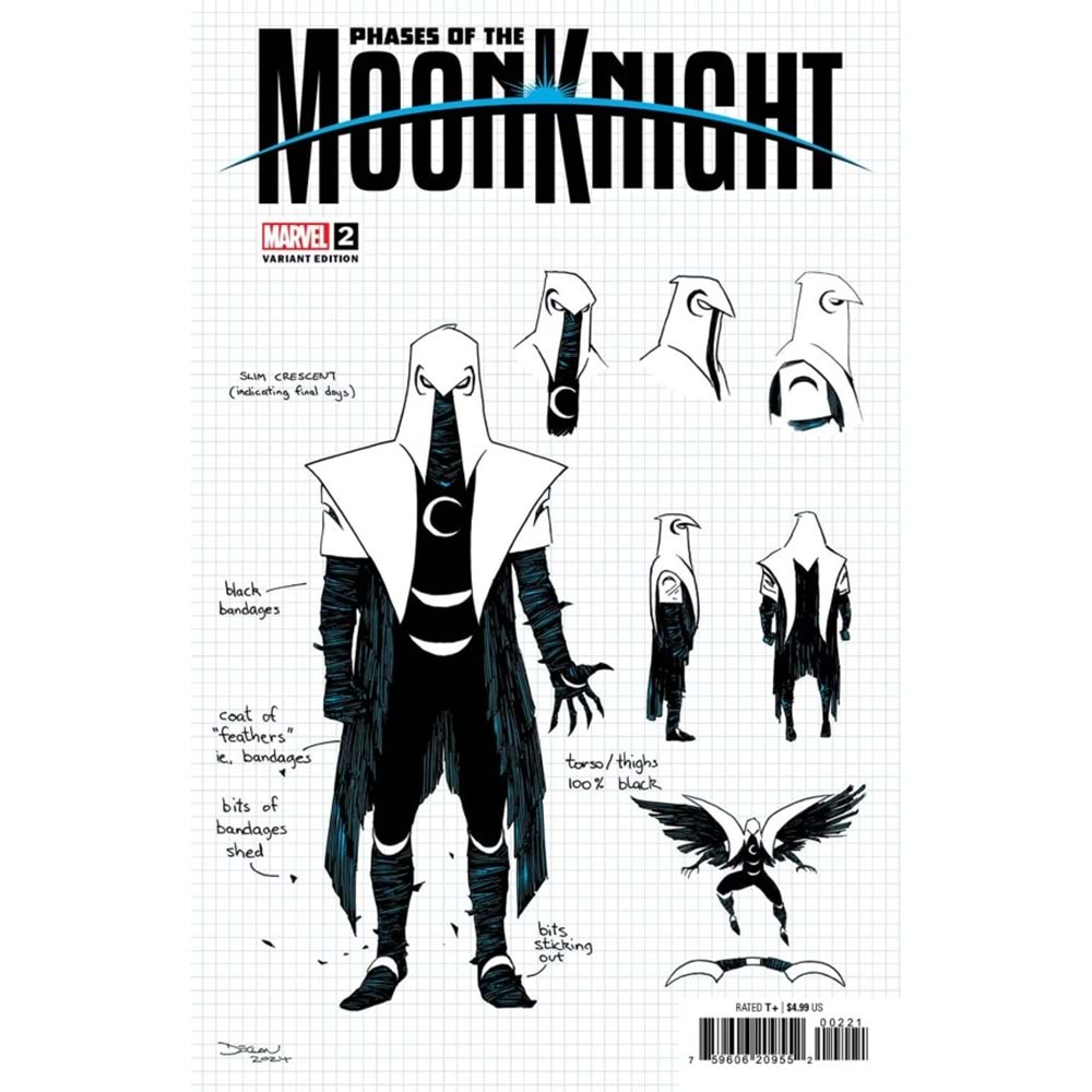 PHASES OF THE MOON KNIGHT #2 (OF 4) DECLAN SHALVEY DESIGN VARIANT