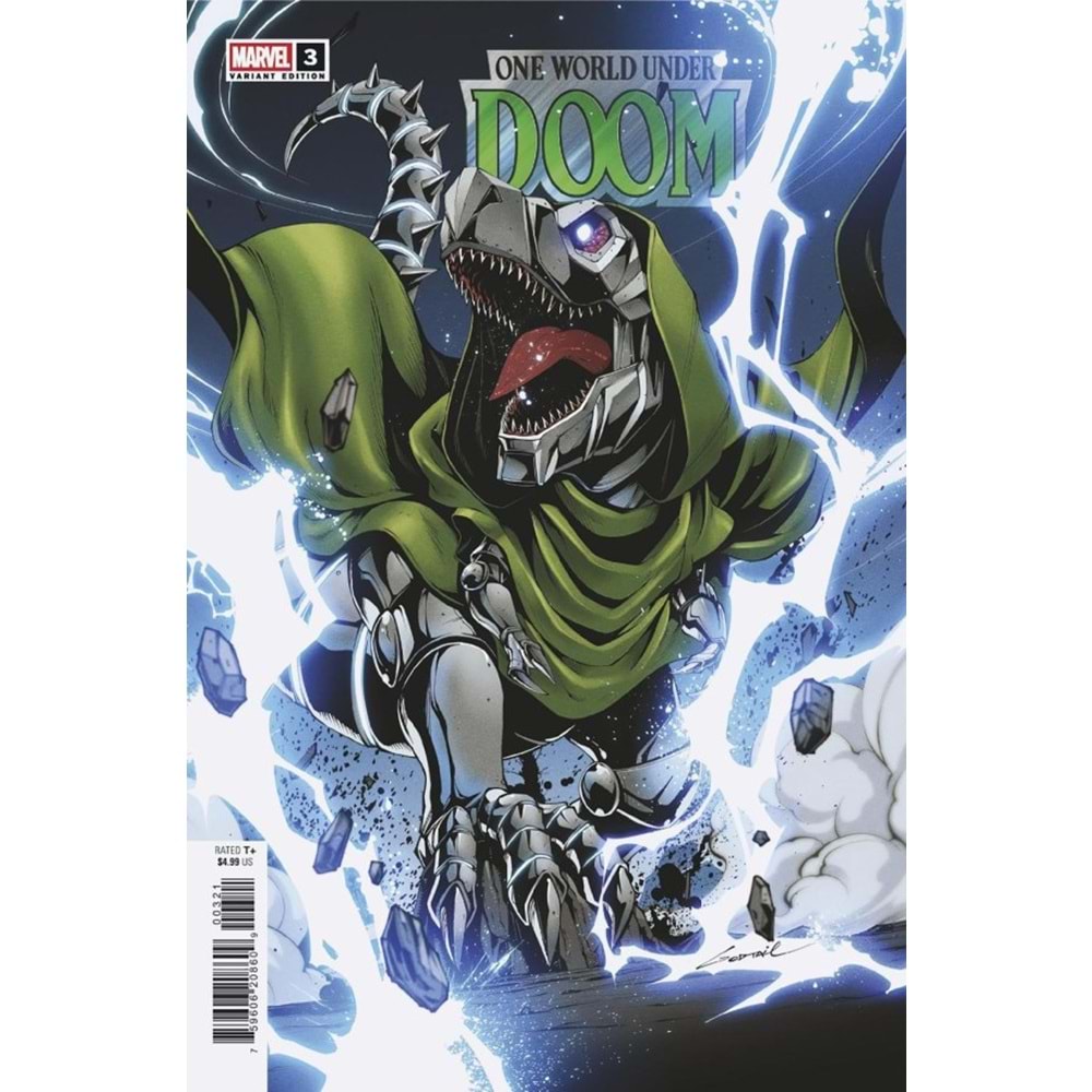 ONE WORLD UNDER DOOM #3 (OF 9) GODTAIL DOOMASAUR VARIANT