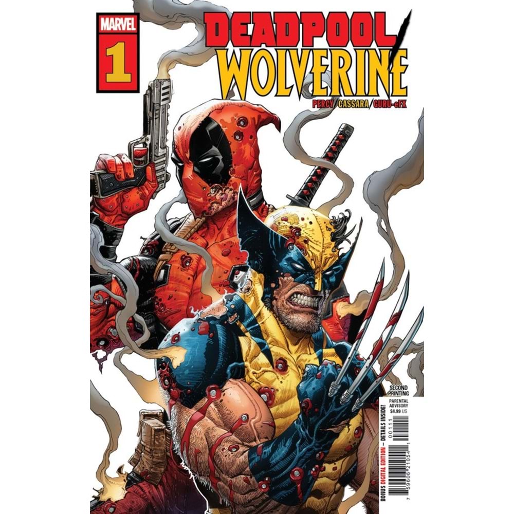 DEADPOOL WOLVERINE # 1 SECOND PRINTING JOSHUA CASSARA VARIANT