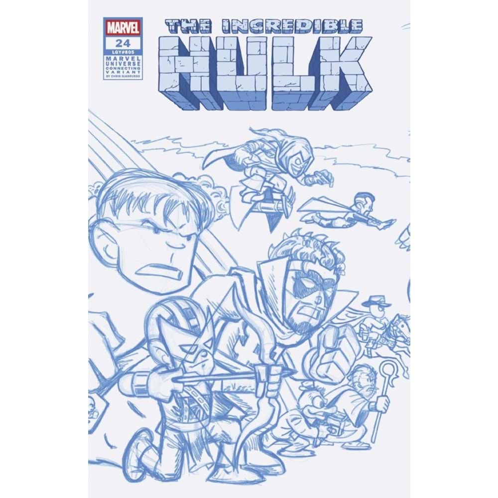 INCREDIBLE HULK (2023) # 24 1:50 CHRIS GIARUSSO CONNECTING LINE SKETCH VARIANT