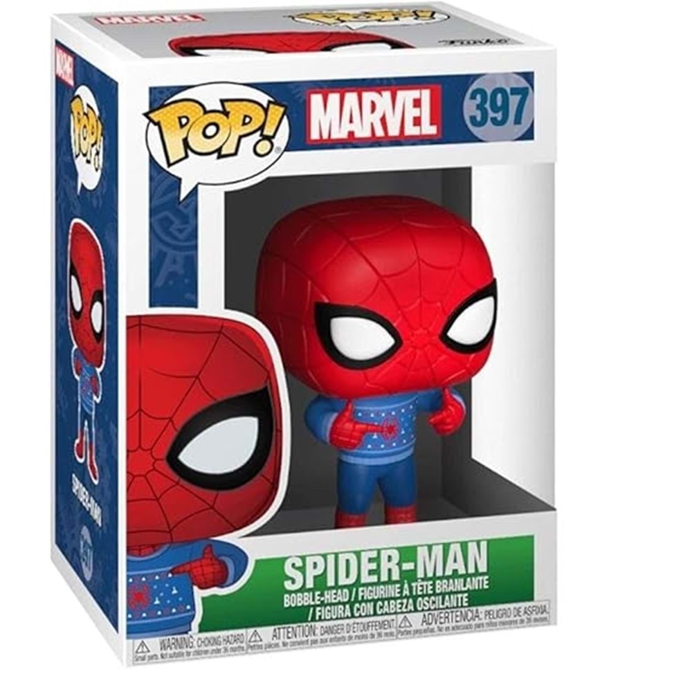 FUNKO POP MARVEL HOLIDAY SPIDER-MAN WITH UGLY SWEATER 397