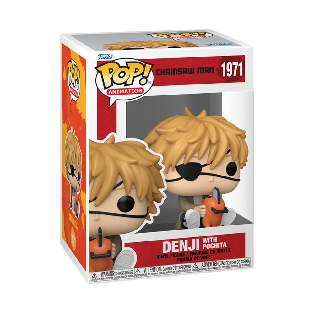 FUNKO POP ANIMATION CHAINSAW MAN DENJI WITH POCHITA 1971