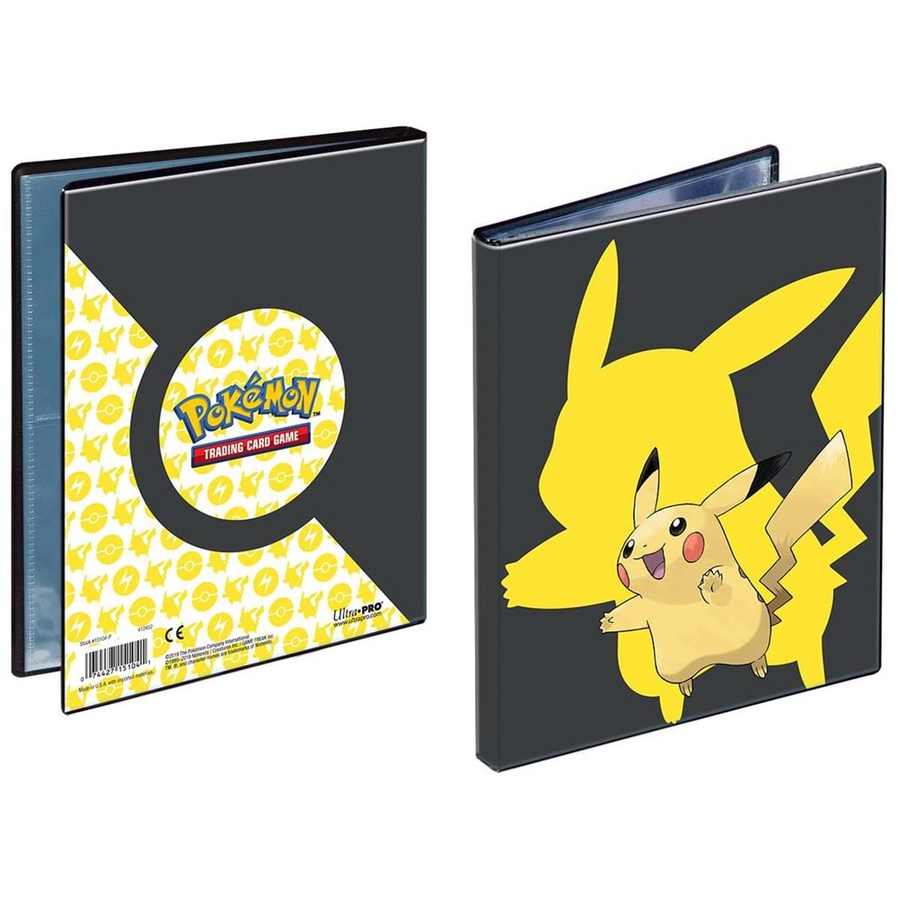 ULTRA PRO POKEMON PIKACHU REFRESH PORTFOLIO ALBÜM 4 CEPLİ 80 KART KAPASİTELİ