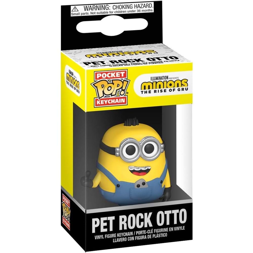 FUNKO POP MINIONS PET ROCK OTTO KEYCHAIN